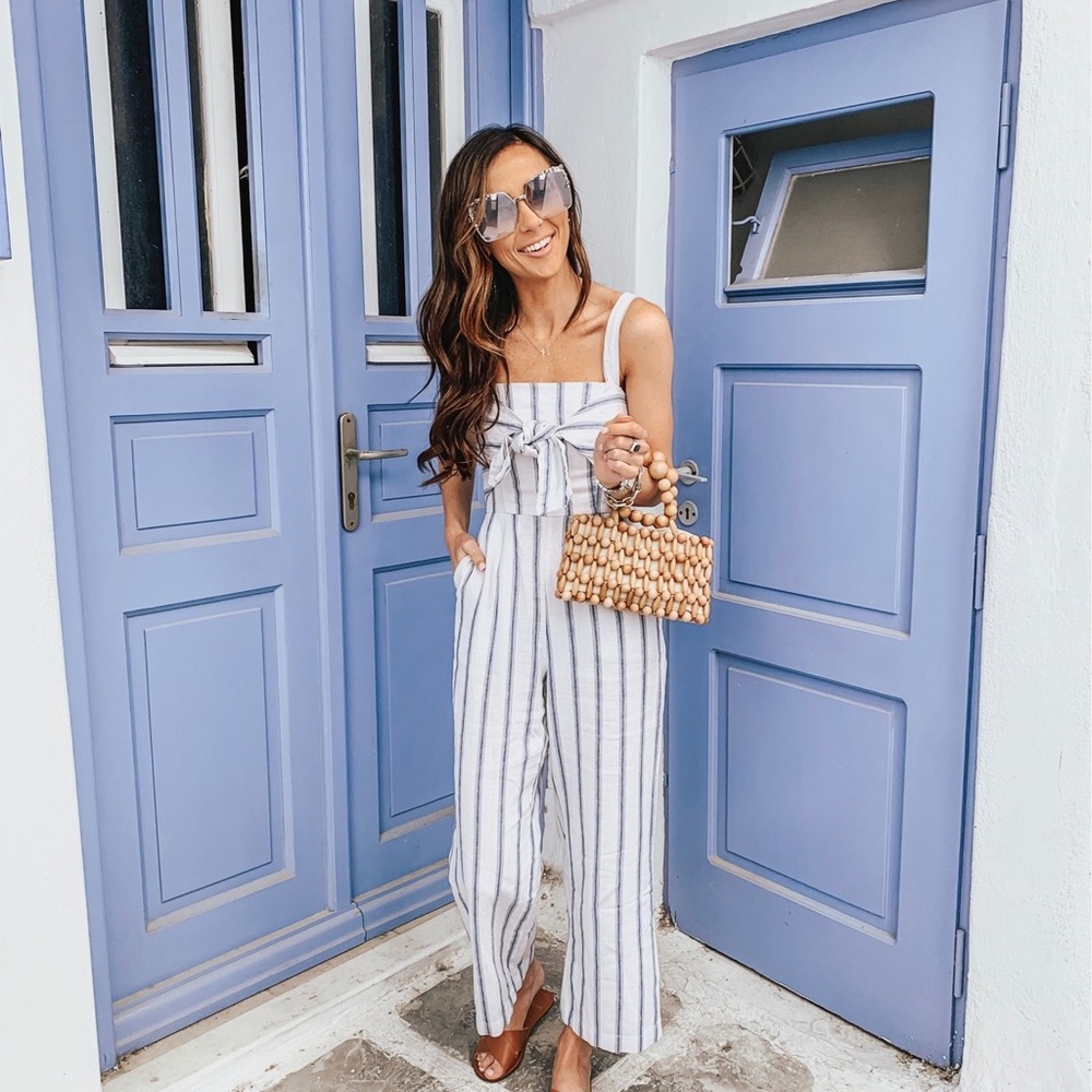Abercrombie striped romper